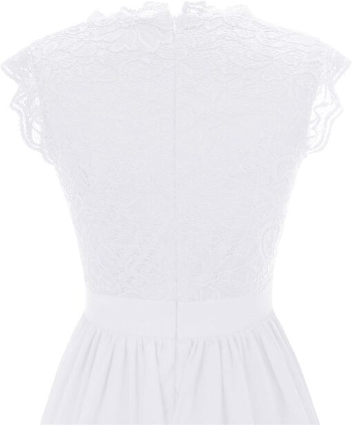 Robe Blanche Longue En Dentelle – Image 6