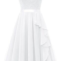 Robe Fourreau Blanche Dentelle image 9 | Soirée Blanche Robe Fourreau Blanche Dentelle image 8 | Soirée Blanche