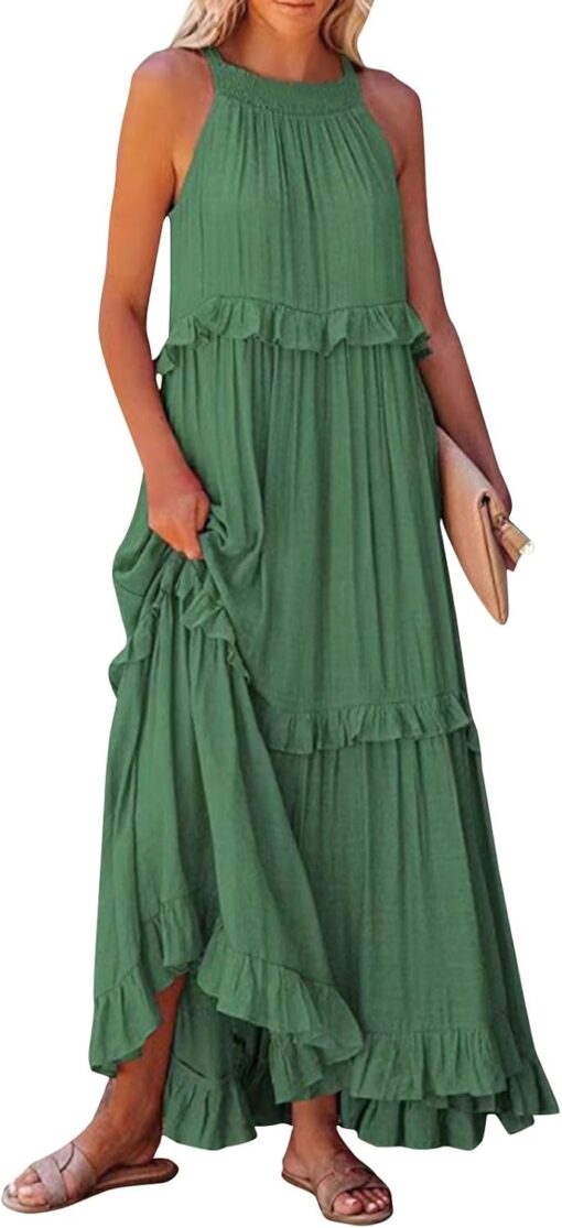 Robe Blanche Boheme Chic Longue – Image 2