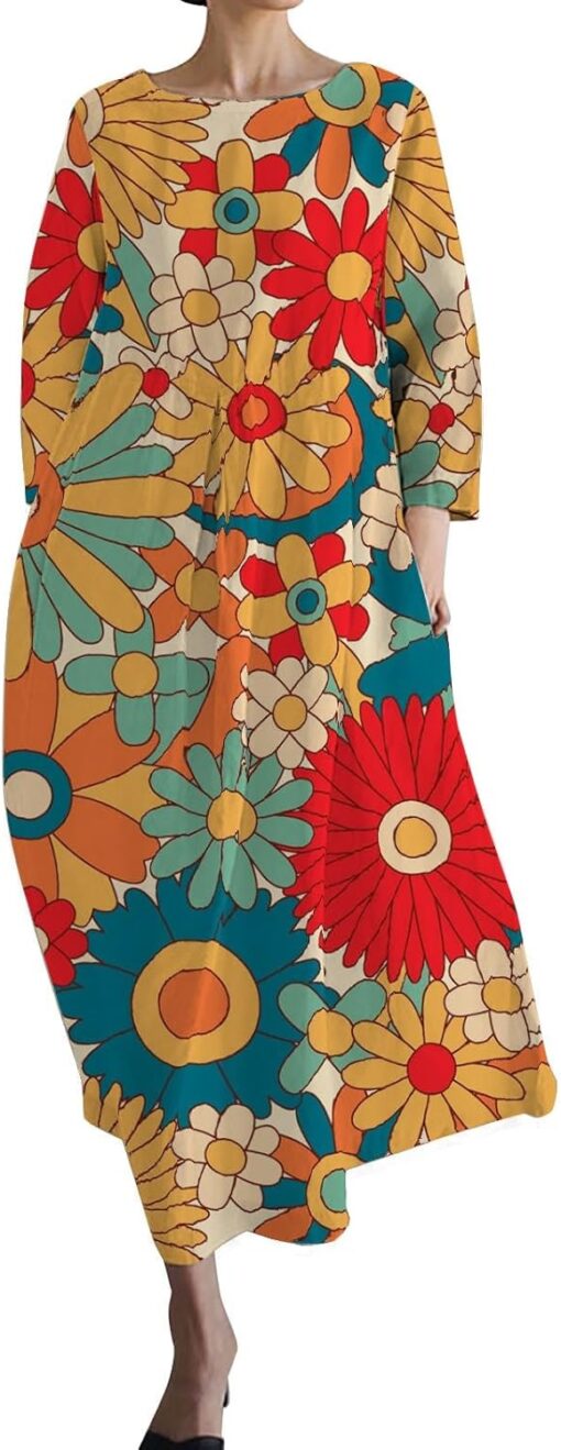 Robe Longue Hippie Bohème Blanche – Image 2