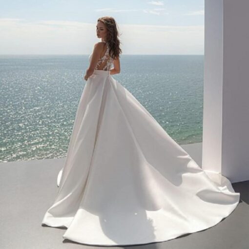 Princesse Robe De Mariée Femme Ronde Grande Taille – Image 4