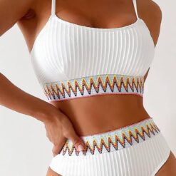 Bikini de Plage Ensembles Haute en Coussin avec Épaules Moulées image 20 | Soirée Blanche Bikini de Plage Ensembles Haute en Coussin avec Épaules Moulées image 19 | Soirée Blanche