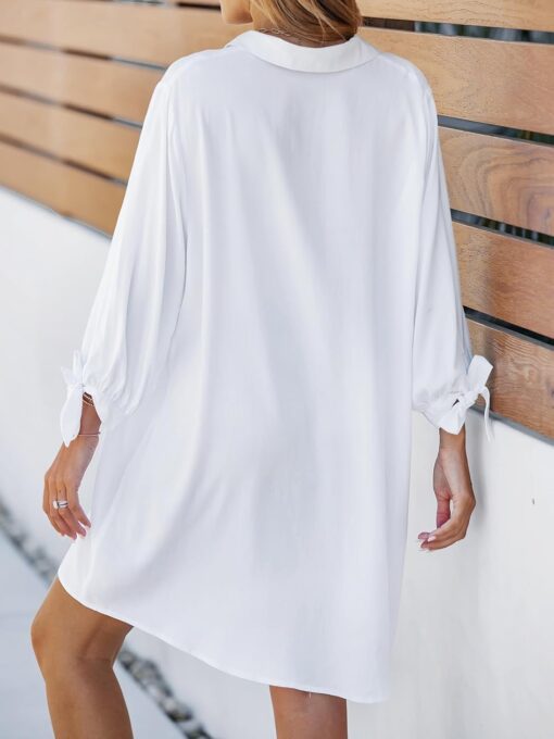 Robe Flouze Boutonnée Longue Fleuries – Image 3