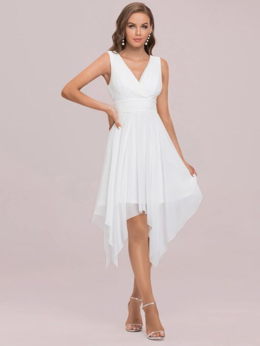 Robe De Soirée Blanche Courte – Image 6