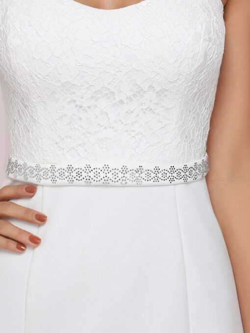 Robe Blanche Dentelle Sirene – Image 5