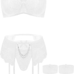 Ensemble Lingerie Exotique Femmes 4 pièces image 8 | Soirée Blanche Ensemble Lingerie Exotique Femmes 4 pièces image 7 | Soirée Blanche