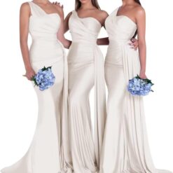 Robe de Mariée Sirène Sexy à double bretelles image 10 | Soirée Blanche