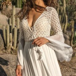 Robe Blanche Manche Longue image 11 | Soirée Blanche