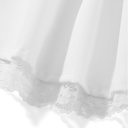 Robe Blanche Courte A Volant – Image 7