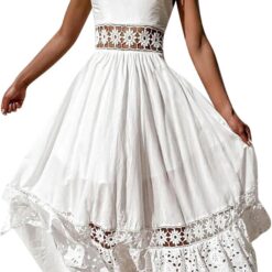 Robe Coton Blanche Dentelle image 12 | Soirée Blanche
