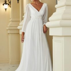 Robe De Mariée Grande Taille Manches Longues image 17 | Soirée Blanche Robe De Mariée Grande Taille Manches Longues image 16 | Soirée Blanche