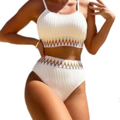 Bikini de Plage Ensembles Haute en Coussin avec Épaules Moulées image 10 | Soirée Blanche Bikini de Plage Ensembles Haute en Coussin avec Épaules Moulées image 9 | Soirée Blanche