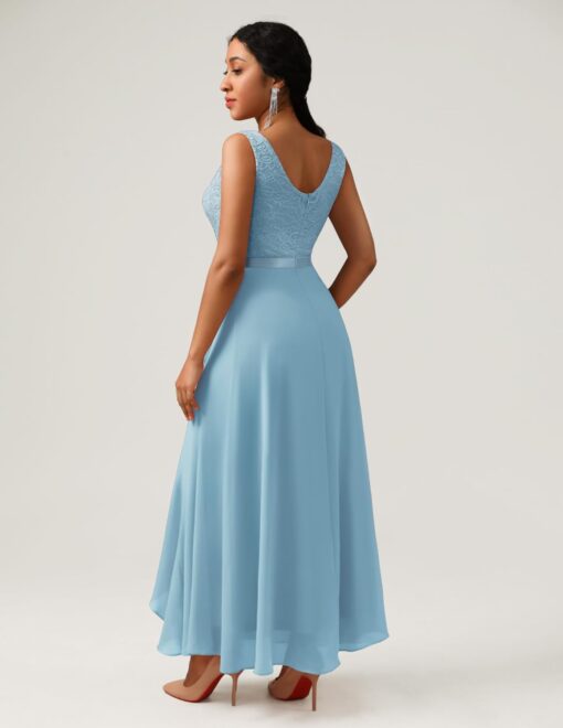 Robe Blanche De Mariage Décolleté Illusion – Image 8