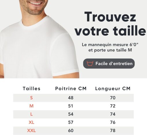 Triple Set ou Lot de 5 pièces de T-Shirts pour Hommes FM London en 100% Coton de Grande Qualité – Image 6