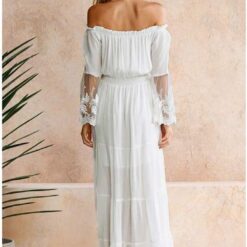 Robe Longue Blanche Dentelle Boheme image 17 | Soirée Blanche