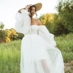 Robe De Mariée Satinée Haut Dentelle Chic image 14 | Soirée Blanche Robe De Mariée Satinée Haut Dentelle Chic image 13 | Soirée Blanche