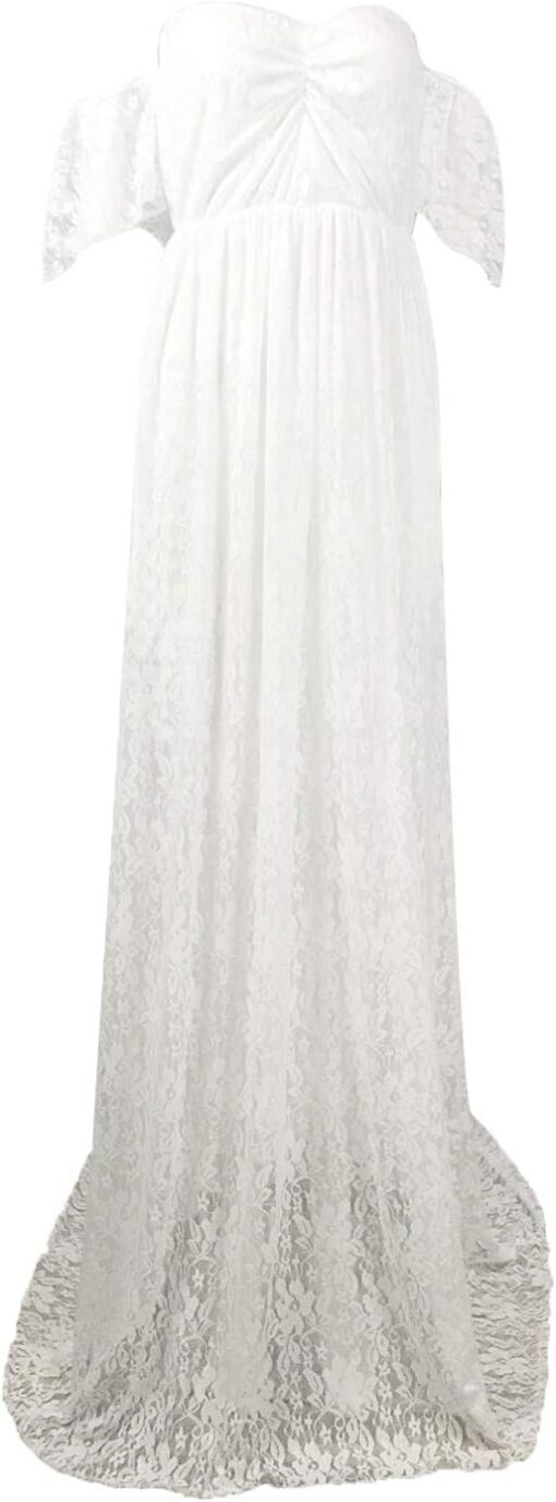 Robe Blanche Dentelle Grande Taille – Image 7