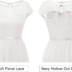 Robe de mariée fente montante et dentelle florale image 15 | Soirée Blanche