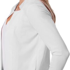 Veste de Congé Femme à Revers Crantés ouverts sur le devant image 12 | Soirée Blanche