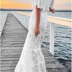 Robe Blanche Dentelle Longue image 12 | Soirée Blanche Robe Blanche Dentelle Longue image 11 | Soirée Blanche