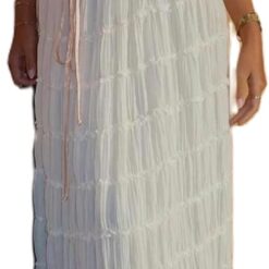 Ensemble pour femme érotique d'été : Dos nu et dessous plissé image 10 | Soirée Blanche