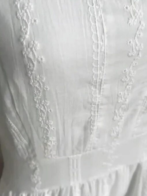 Robe Dentelle Blanche Patineuse – Image 7