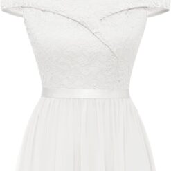 Robe Longue Blanche Dentelle image 17 | Soirée Blanche Robe Longue Blanche Dentelle image 16 | Soirée Blanche