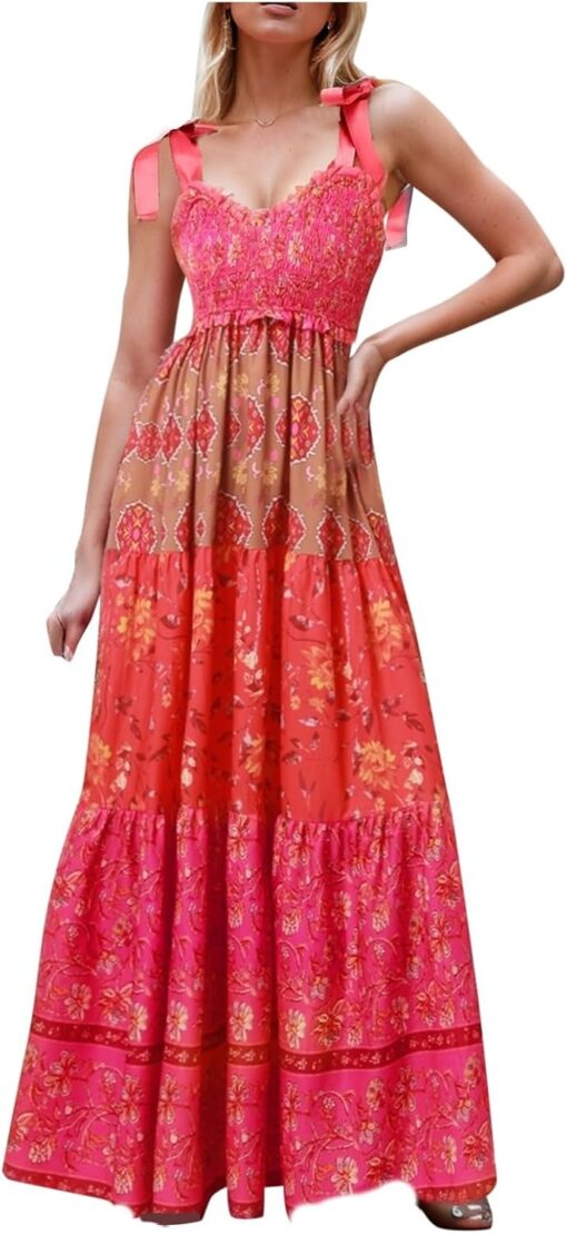 Robe Longue Bohème En Coton Lin Blanche – Image 2