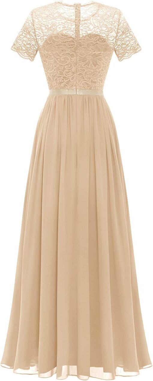 Robe de mariée en tulle à paillettes dentelle florale et bretelles amovibles – Image 3