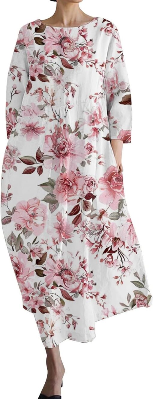 Robe Longue Hippie Boheme Blanche – Image 2