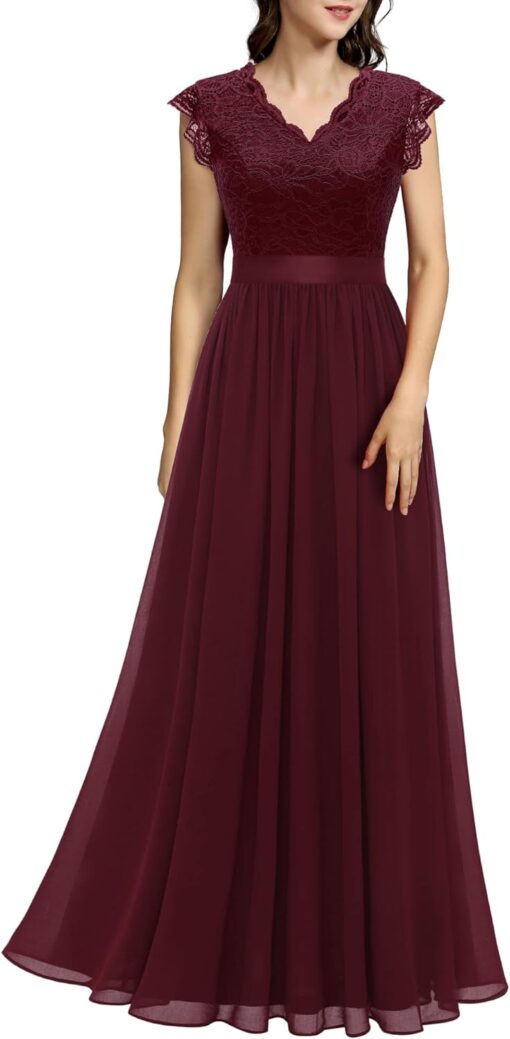 Robe De Mariée A Manches Longues Et Appliques Florales Scintillantes – Image 2