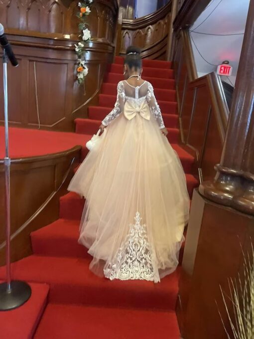 Robe De Mariée Princesse Bustier Illusion – Image 3