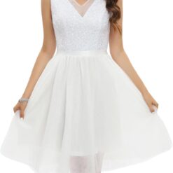 Robe Courte De Soirée Blanche image 10 | Soirée Blanche