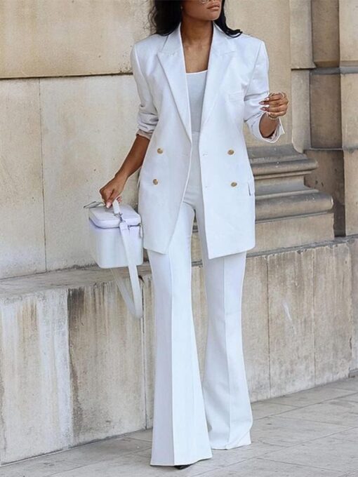 Complexe de Travail Femme 2 Pièces : Pantalon et Blazer – Image 5