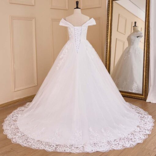 Robe De Mariée Princesse Luxe Blanche – Image 6
