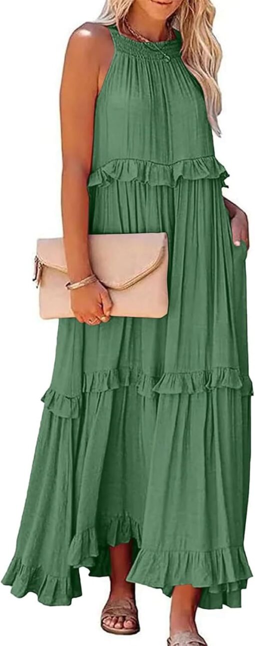 Robe Blanche Boheme Chic Longue – Image 7
