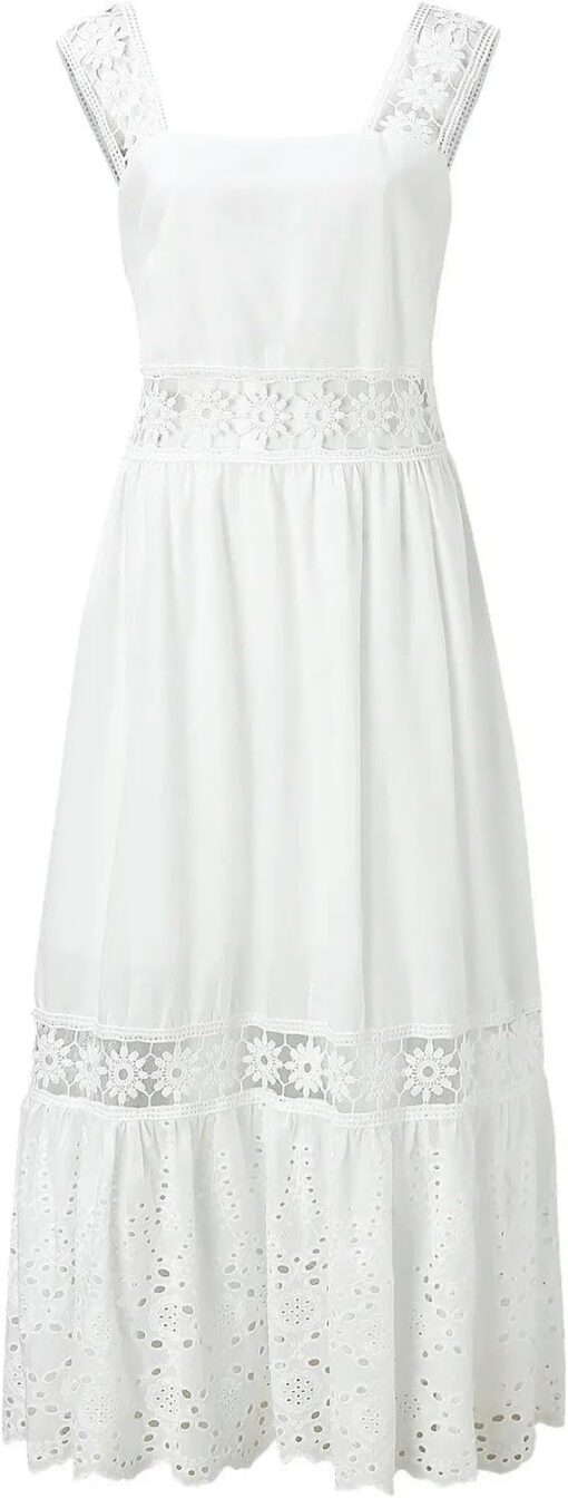 Robe Coton Blanche Dentelle – Image 7