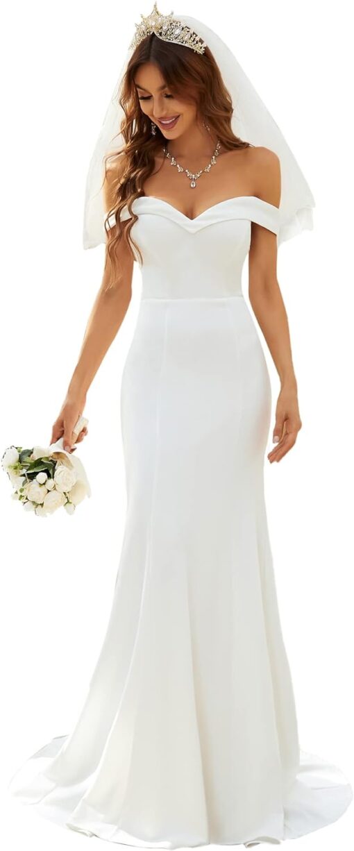 Robe De Soirée Mariage Blanche – Image 2