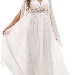 Robe de mariée en dentelle nature et col V image 8 | Soirée Blanche