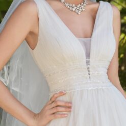 Robe De Mariée Fines Bretelles Et Dentelle Florale image 14 | Soirée Blanche