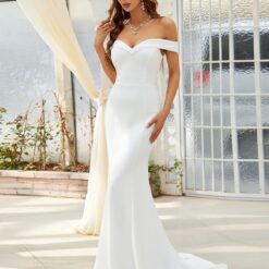 Robe De Soirée Mariage Blanche image 16 | Soirée Blanche