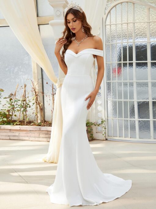 Robe De Soirée Mariage Blanche – Image 6