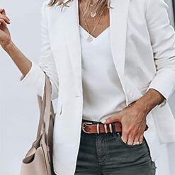 Veste de Bureau Simple pour Femmes image 11 | Soirée Blanche Veste de Bureau Simple pour Femmes image 10 | Soirée Blanche