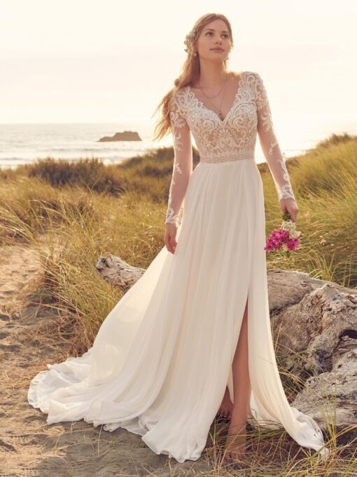 Robe De Mariée Bohème Dentelle – Image 3