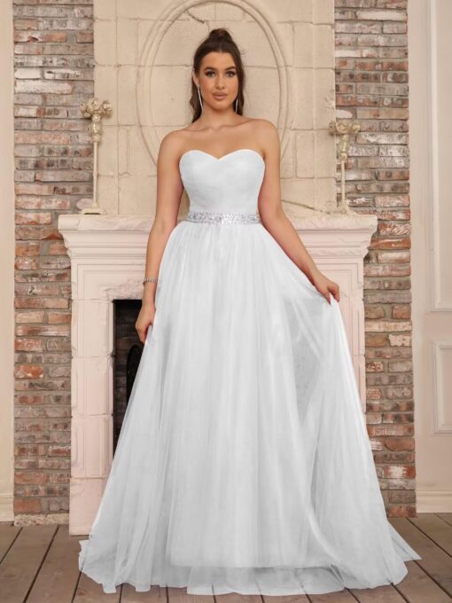 Robe De Mariée Grande Taille Paillette – Image 5