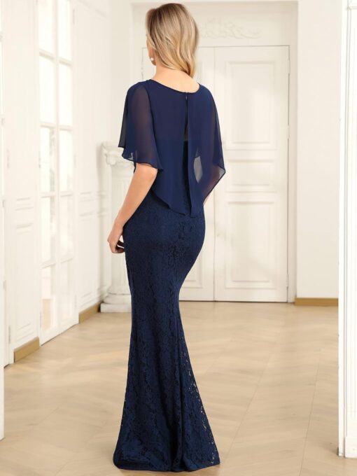 Robe De Mariée A Manches Longues Et Appliques Florales Scintillantes – Image 3