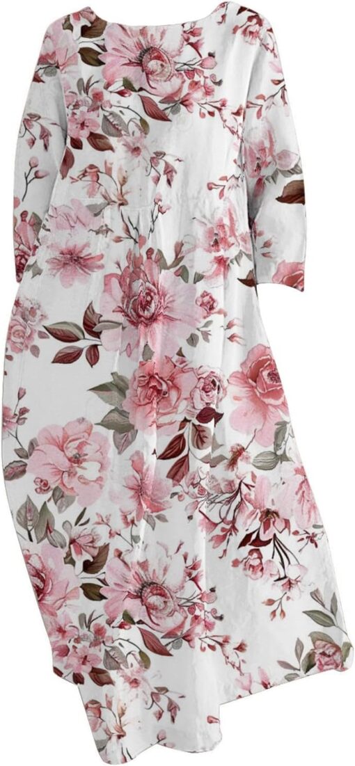 Robe Longue Hippie Boheme Blanche – Image 3