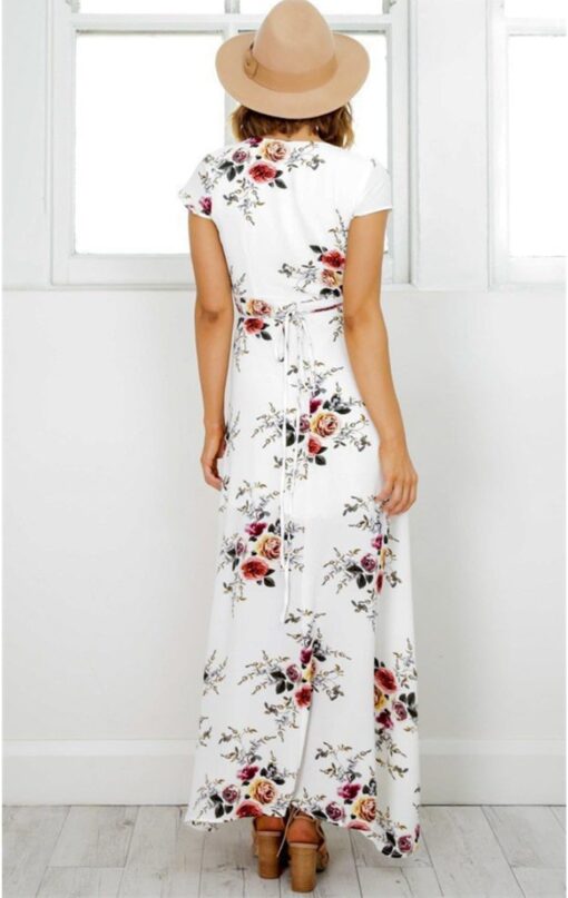 Robe Blanche Femme Boheme – Image 4