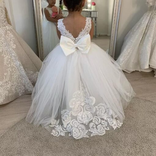 Robe Longue Blanche Boheme Dentelle – Image 4