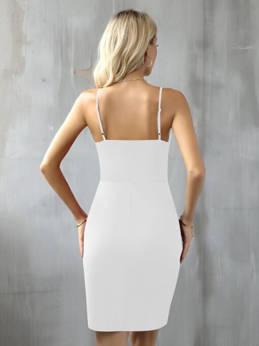 Robe Blanche Courte Décolleté – Image 4